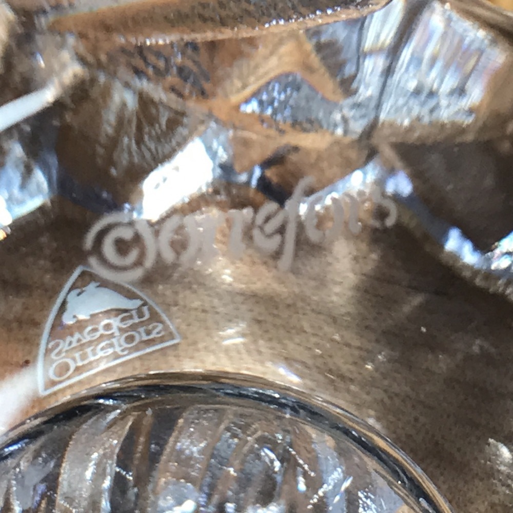 Orrefors Swedish ICEBERG Crystal Candle Holder Vintage 3” Icy Textured … - Picture 7 of 7